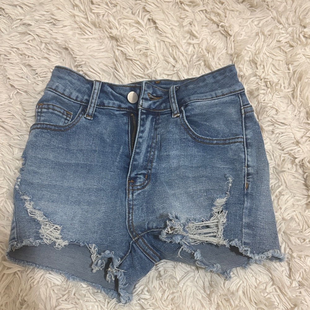Denim Distressed Women Shorts